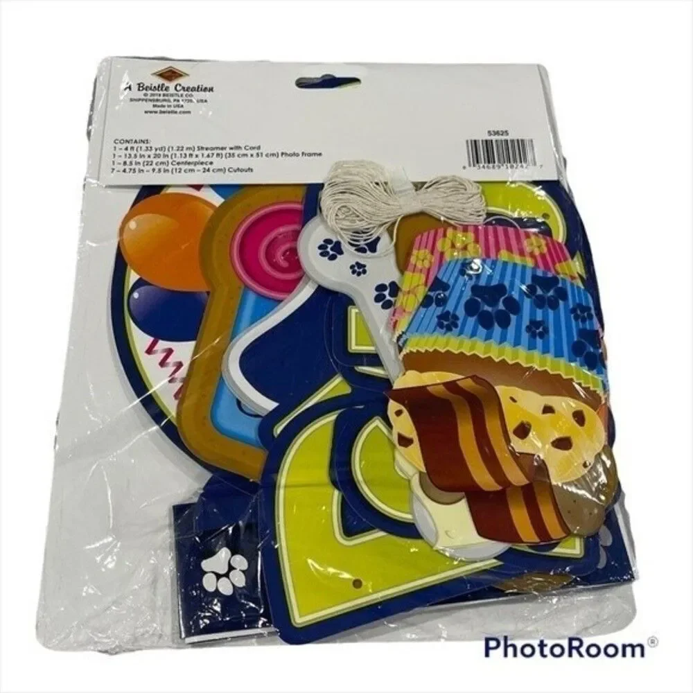The Beistle Company Dog Birthday Decorating Kit 10 pieces